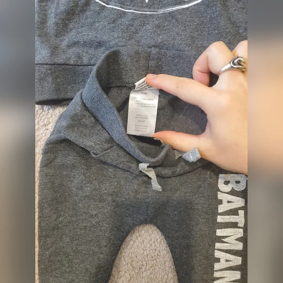 Batman Baby Hoodie and Joggers Set - Gray - Picture 3 of 3